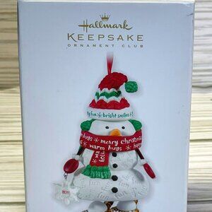 Hallmark Keepsake Christmas Tree Ornament Snowshoe Snowman 2011